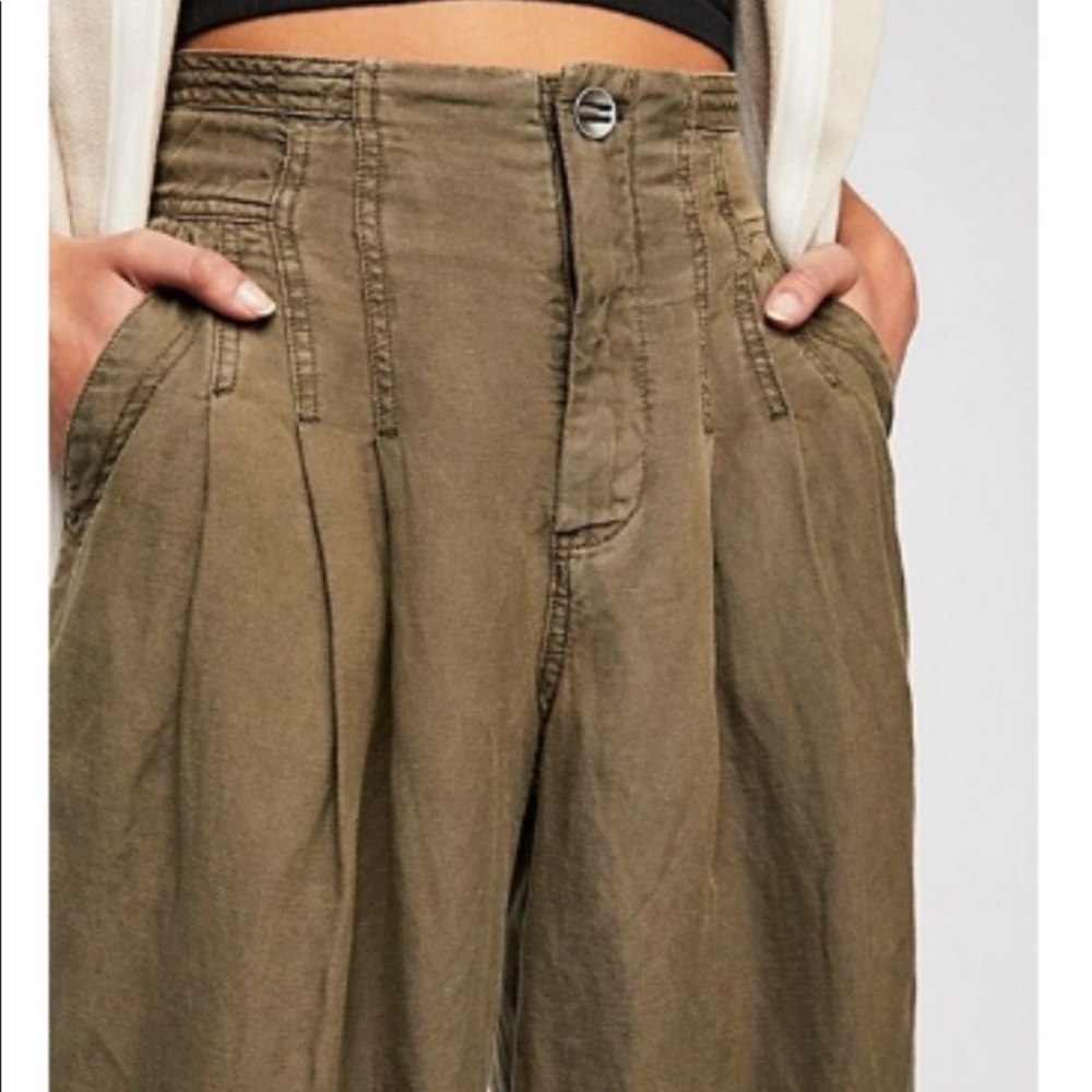 Free People Orion Trouser Pant in Moss